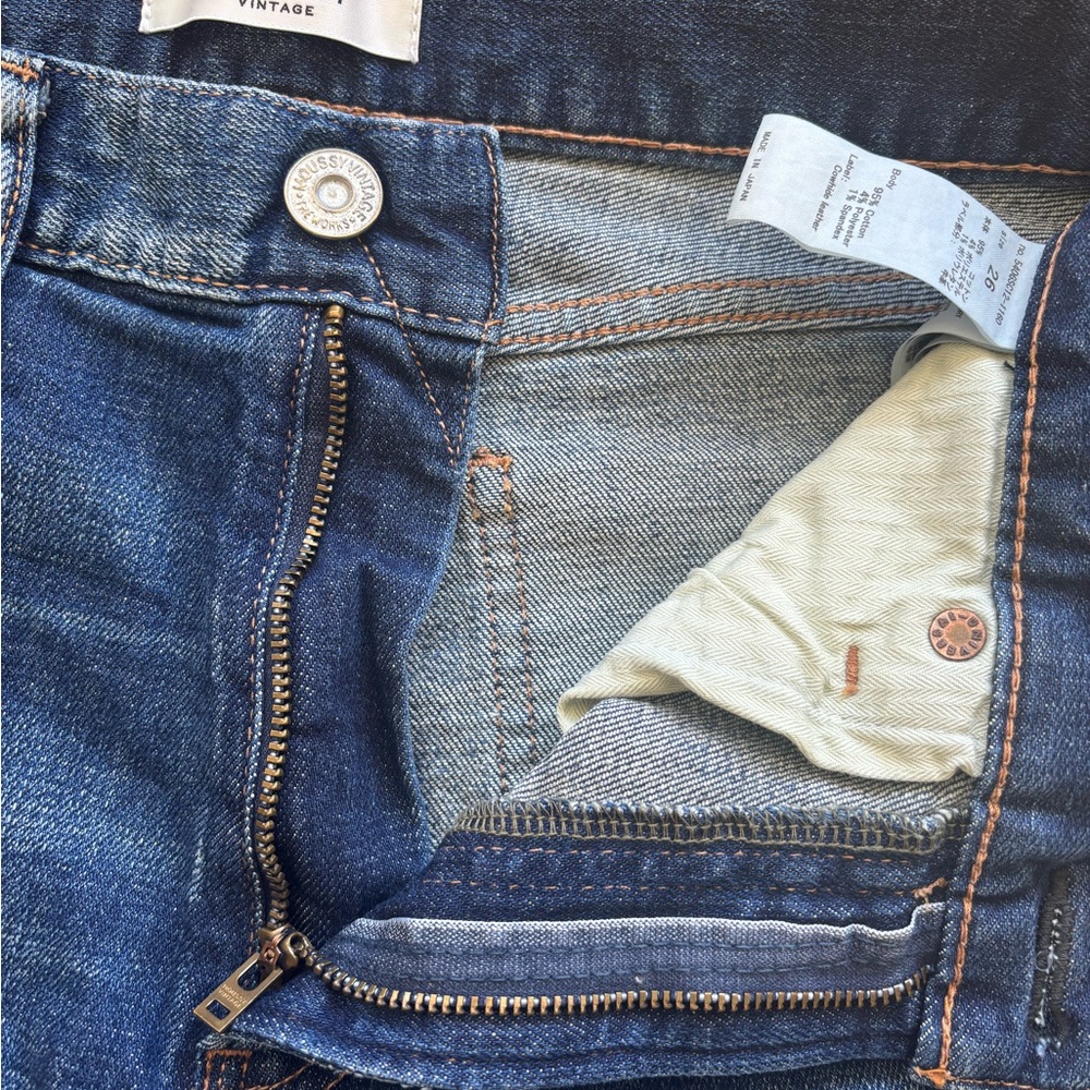 Moussy Jeans with Whiskering and Frayed Hem - Sz 26 - Picture 4 of 7